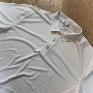 Peter Millar Summer Comfort Polo Shirt Mens XL White Short Sleeve Performance